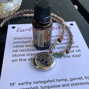 Deep Roots Essential with copiaba Oil Necklace Earthy (Patent Pending)